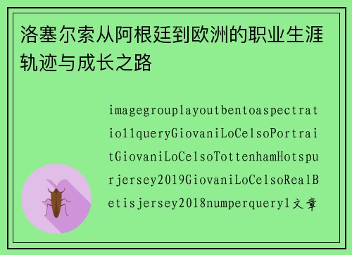 洛塞尔索从阿根廷到欧洲的职业生涯轨迹与成长之路